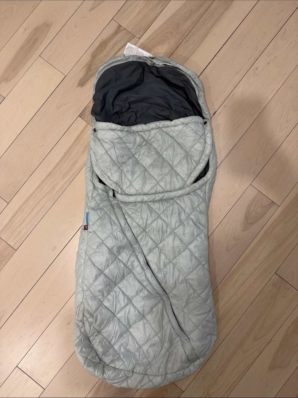 Light Gray Quilted Baby Footmuff for Strollers